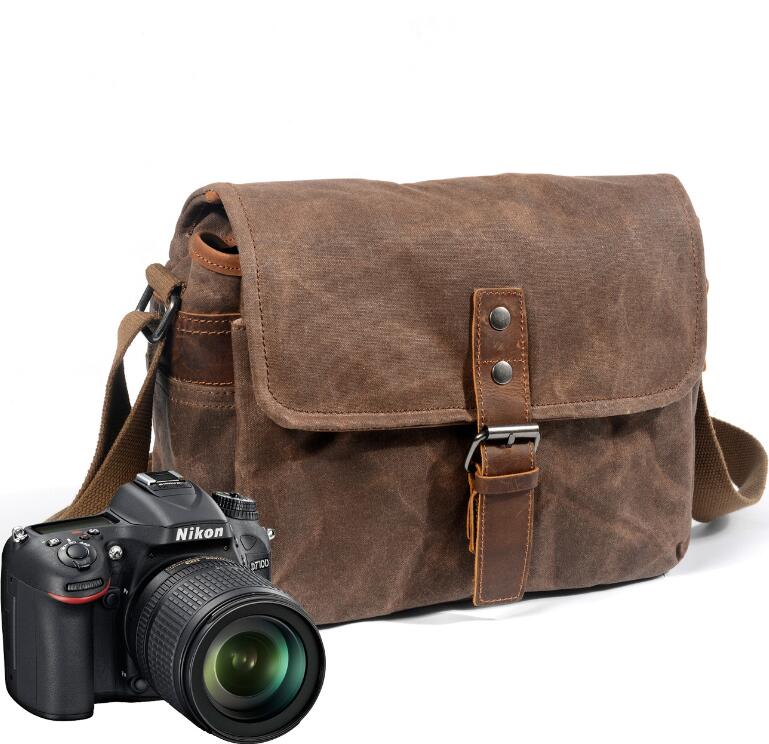 Men's Canvas Camera Bag Outdoor Photography Digital SLR Professional SD Micro