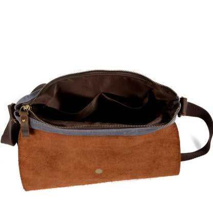 Men's Canvas Messenger Bag Tablet Outdoor Leisure Sports Trend Neutral Splicing Pockets