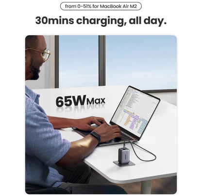 High Speed 65W USB-C Charger Adapter 3-Port