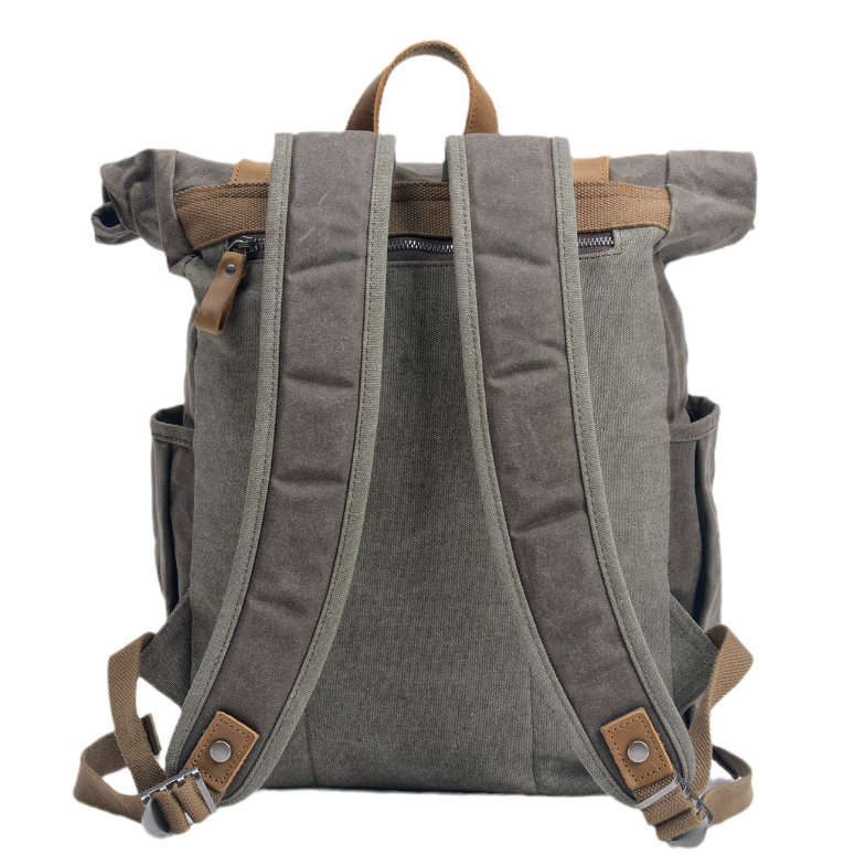 Men's Canvas Backpack Laptop Bag Mountaineering Sports Large Capacity Kiking Climbing Travel