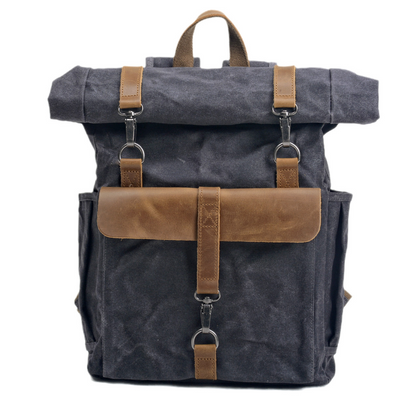 Men's Canvas Backpack Laptop Bag Mountaineering Sports Large Capacity Kiking Climbing Travel