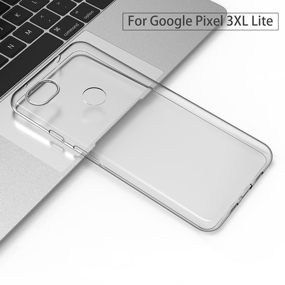 [2 Pack] Dot Clear Rubber Soft TPU Google Pixel 3XL Case Back Gel