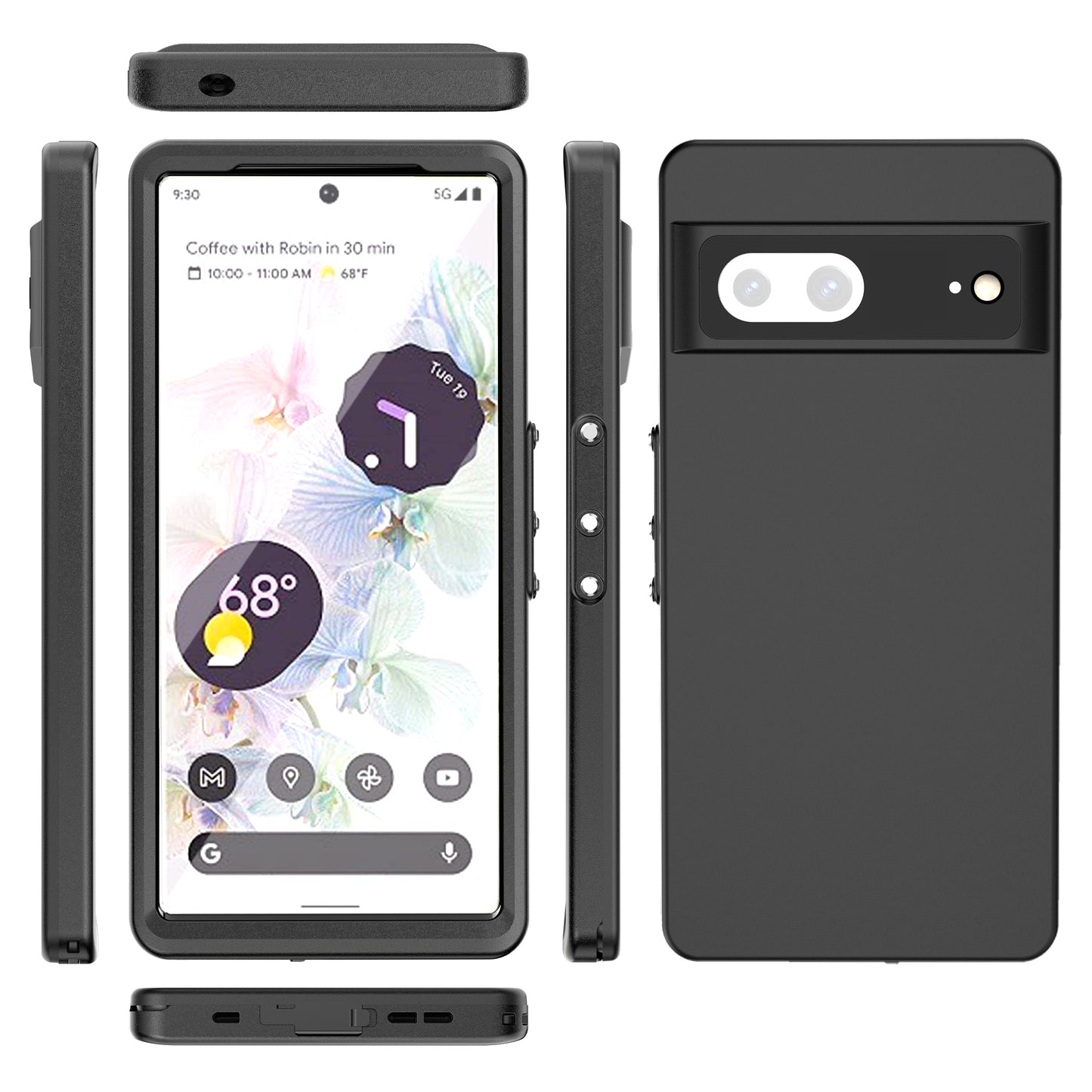 Twill Swimming IP68 Waterproof Google Pixel 7A Case Bumper Combo