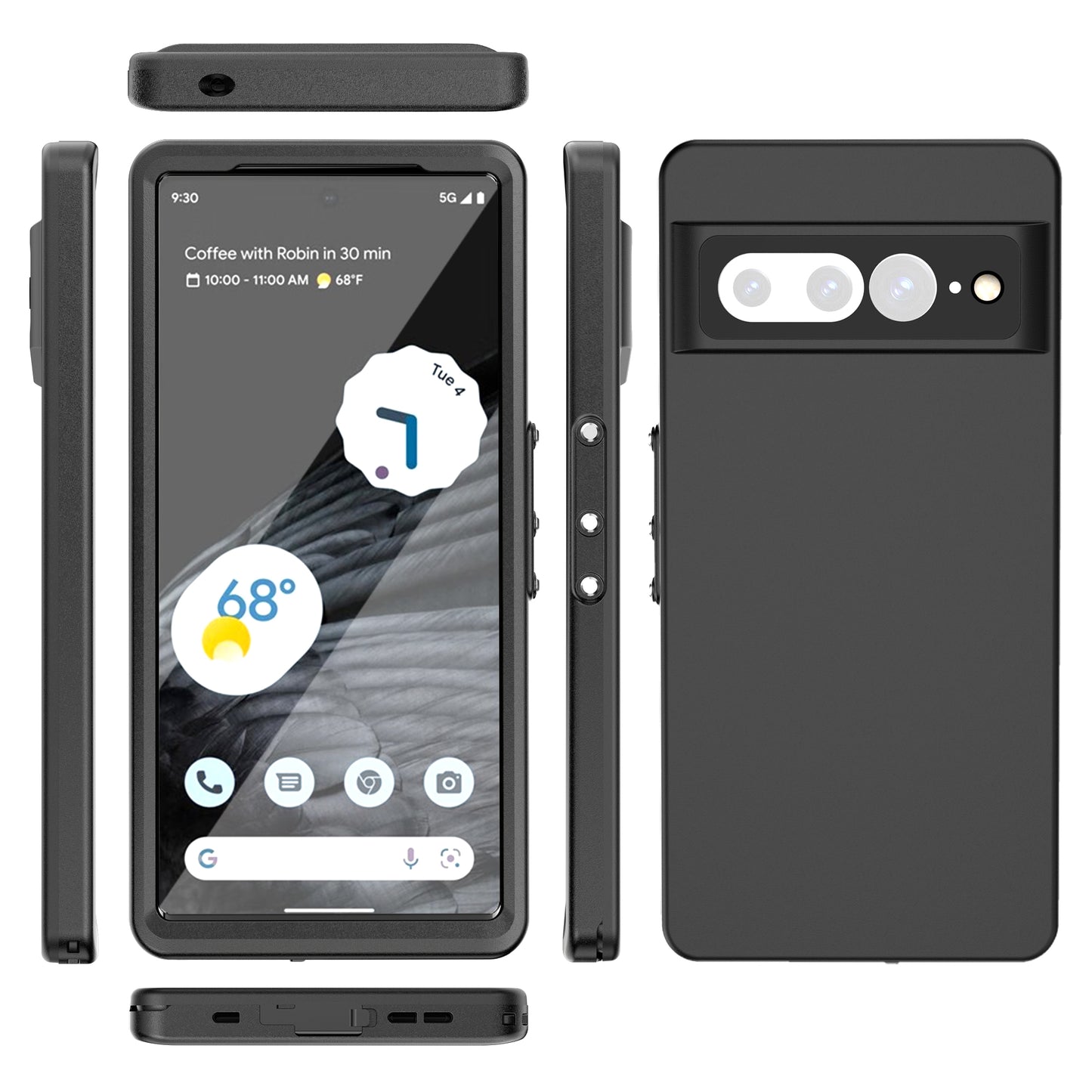 Twill Swimming IP68 Waterproof Google Pixel 7 Pro Case Bumper Combo