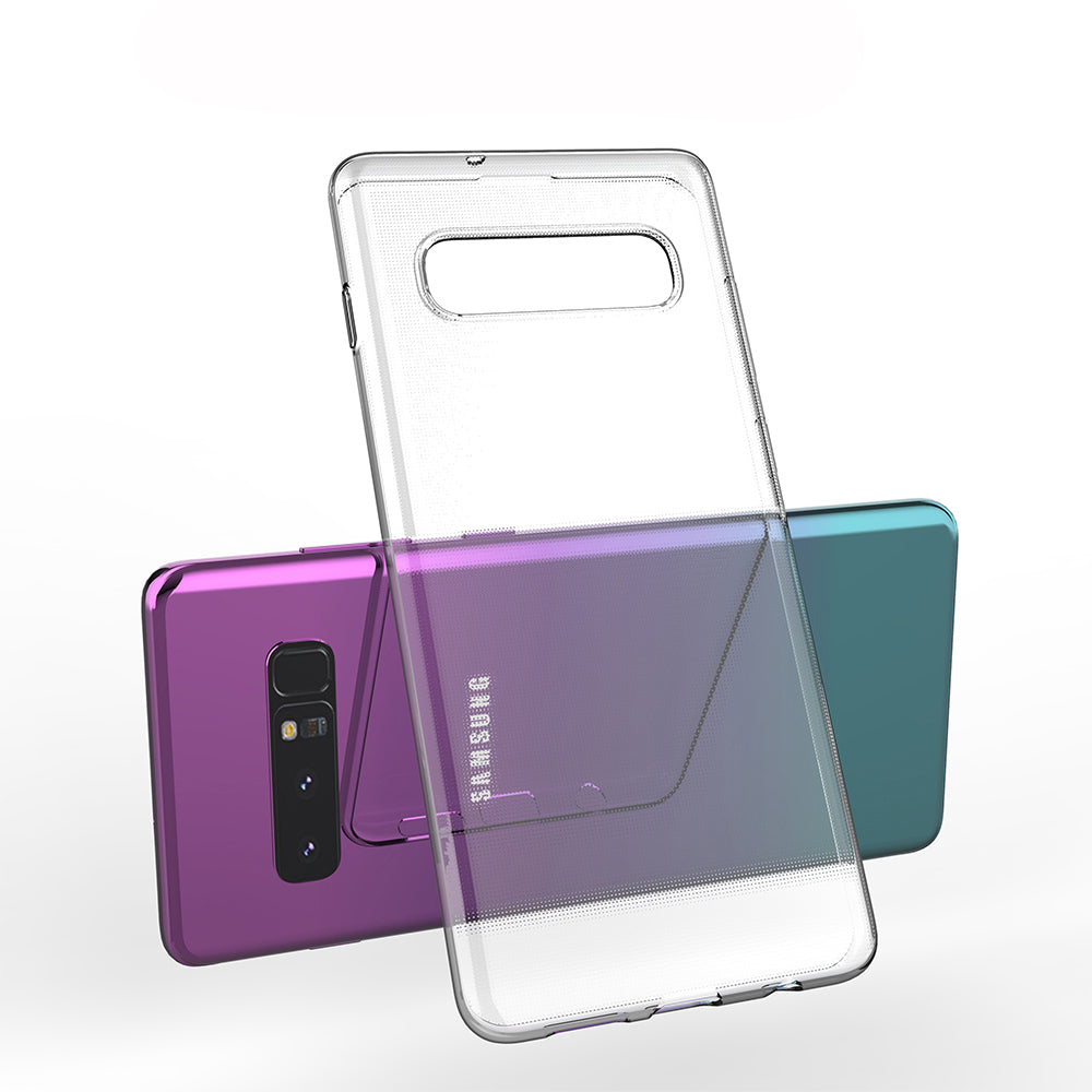 [2 Pack] Dot Clear Rubber Soft TPU Samsung Galaxy S10+ Case Back Gel