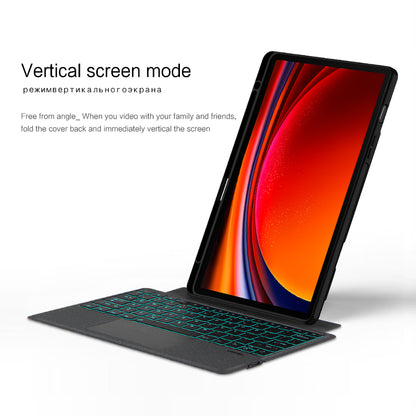 Horizontal Vertical Touchpad Backlit Keyboard Galaxy Tab S9+ Case