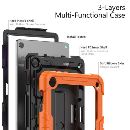 Tough Strap Built-in Screen Protector Lenovo Tab K10 (2021) Case Multi-functional