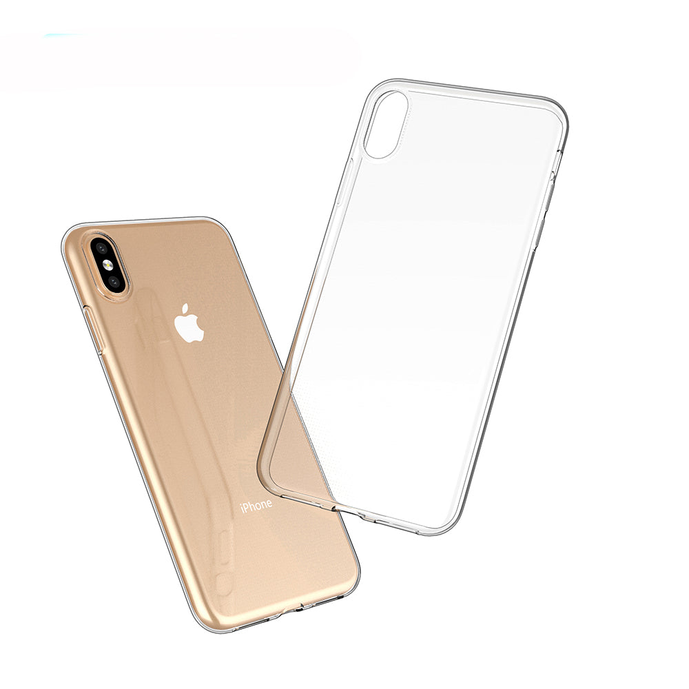 [2 Pack] Dot Clear Rubber Soft TPU Apple iPhone X Xs Case Back Gel