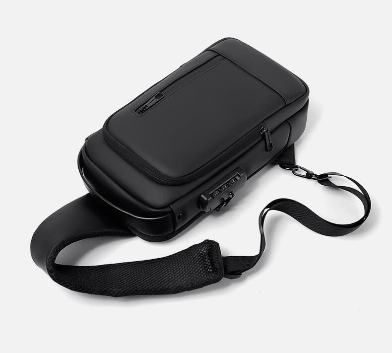 Men's Nylon Fanny Pack Chest Bag Tablet Multifunctional Anti-theft Password Lock Business