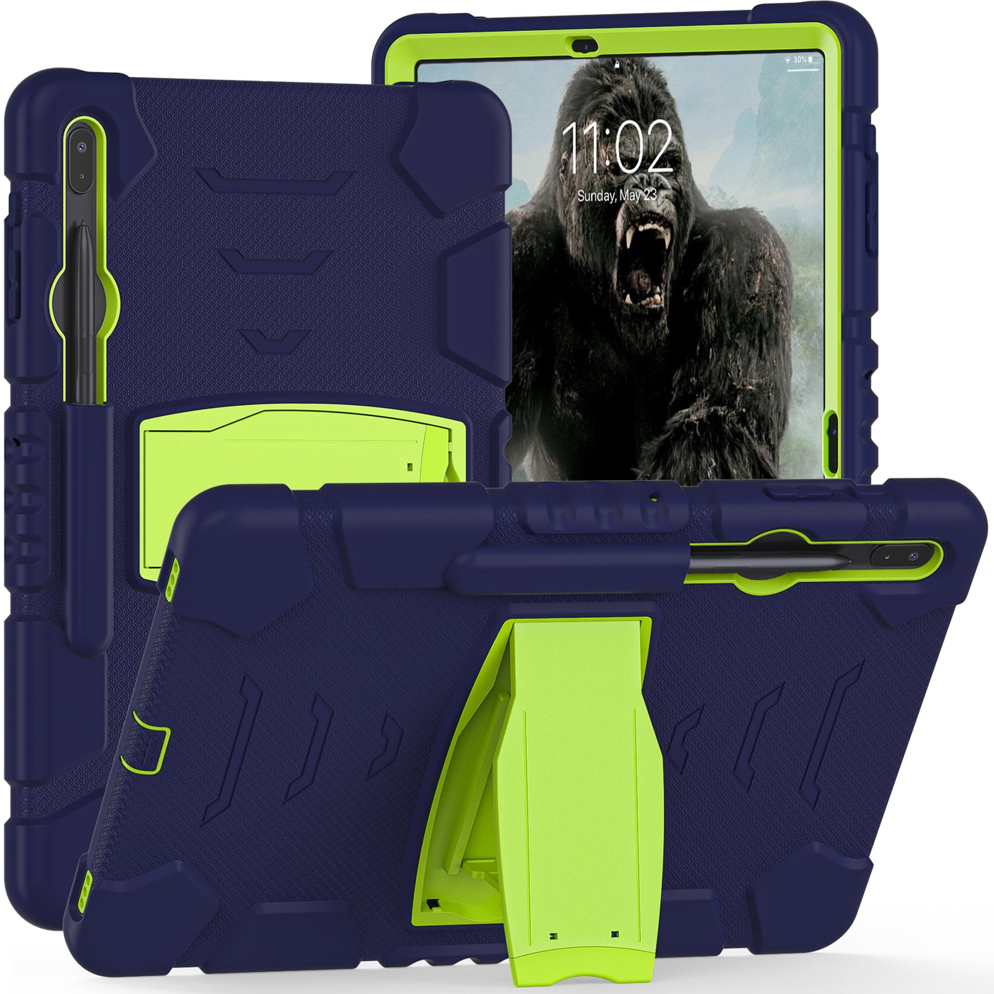 Gorilla King Kong Galaxy Tab S8 Case Stand Triple Protection