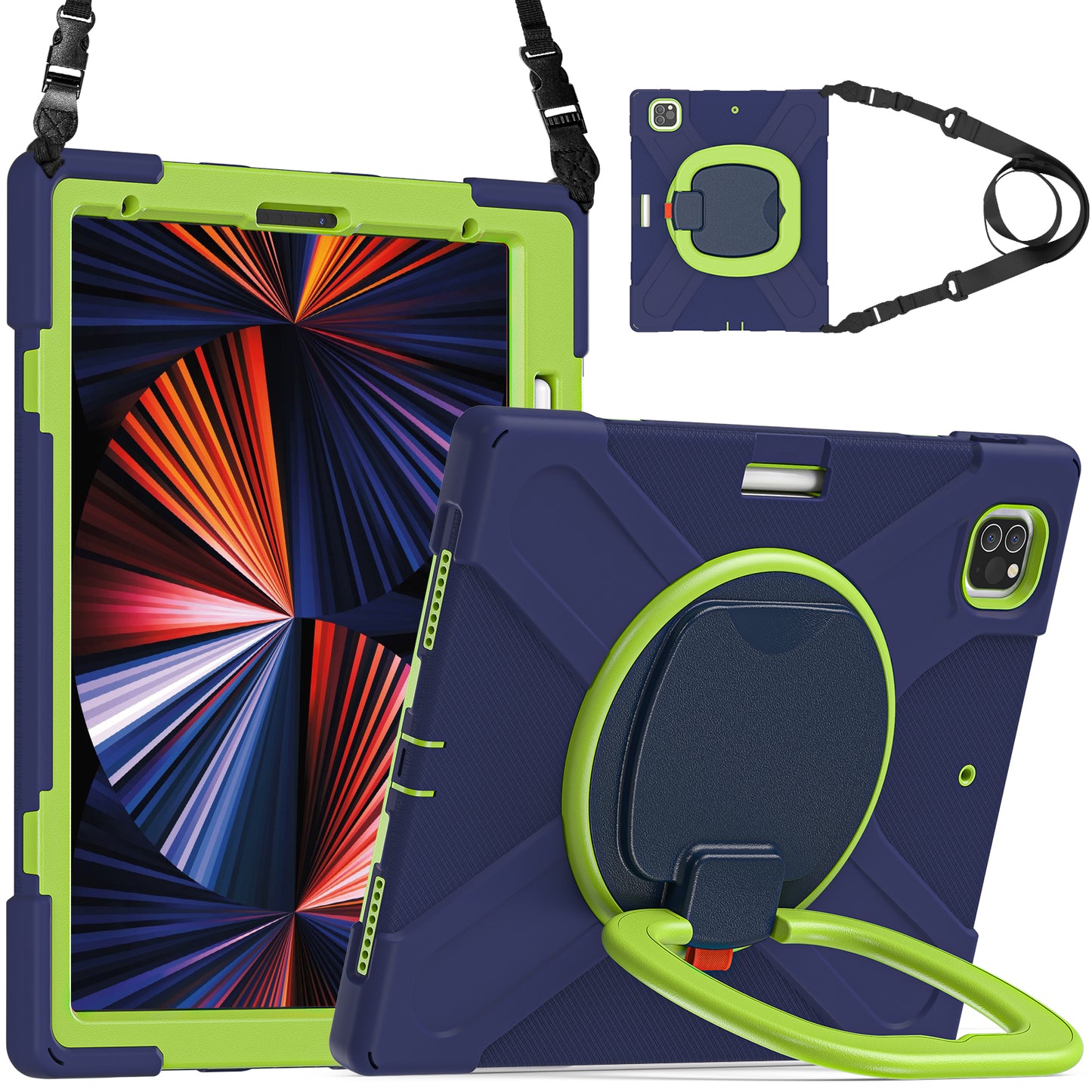 Pirate Box iPad Pro 12.9 (2018) Case Hook Stand Rotating Hand Shoulder Strap