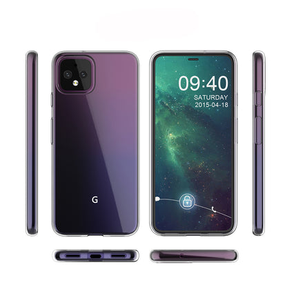 [2 Pack] Dot Clear Rubber Soft TPU Google Pixel 4 Case Back Gel