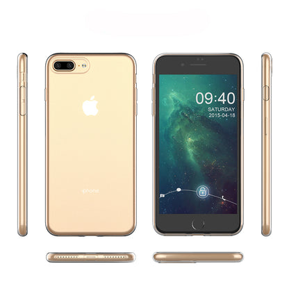 [2 Pack] Dot Clear Rubber Soft TPU Apple iPhone 8 Plus Case Back Gel