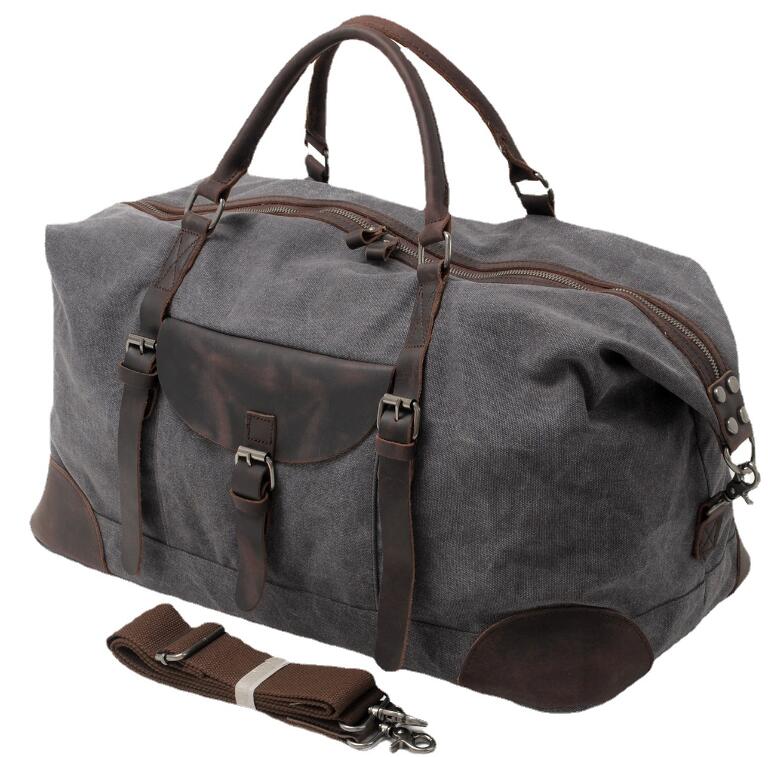 Men's Canvas Duffel Bag Laptop Bag Cloth Large Capacity Cross-body Travel Household