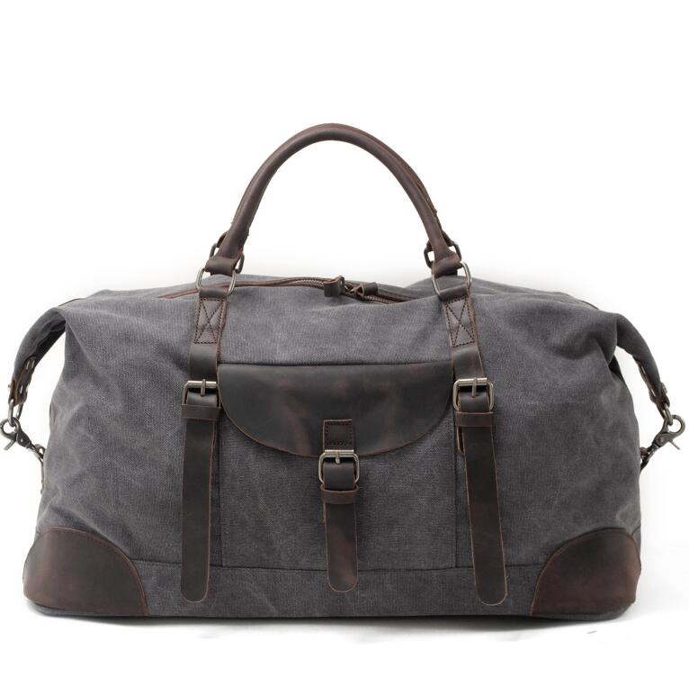 Men's Canvas Duffel Bag Laptop Bag Cloth Large Capacity Cross-body Travel Household