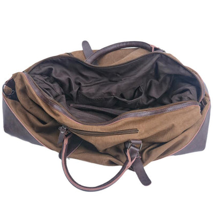 Men's Canvas Duffel Bag Laptop Bag Large Capacity Portable Travel Fitness Weekend