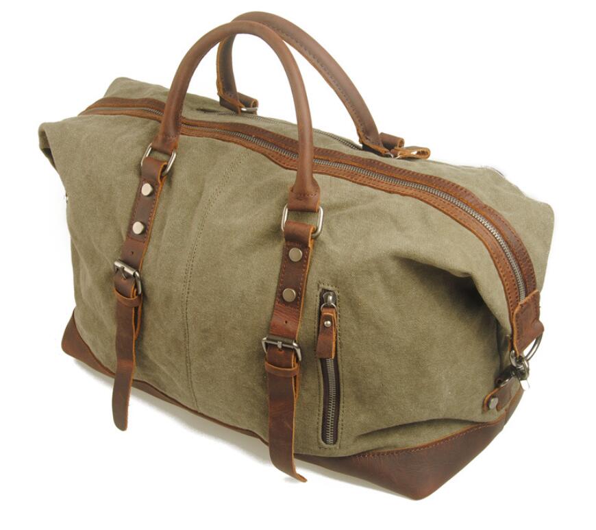 Men's Canvas Duffel Bag Laptop Bag Portable Travel Diagonal Duffel Popular