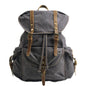 Men's Canvas Backpack Laptop Bag Large Capacity Middle High School Student Leisure