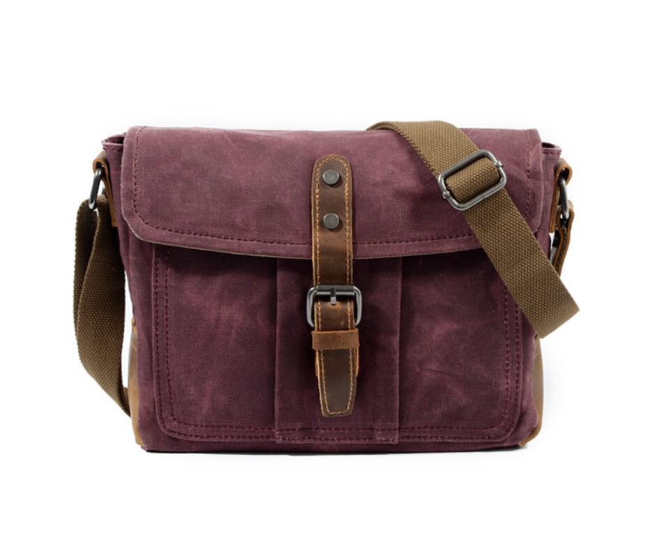 Men's Canvas Messenger Bag Tablet Retro Cross-body Casual Single Waterproof Horizontal