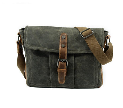 Men's Canvas Messenger Bag Tablet Retro Cross-body Casual Single Waterproof Horizontal