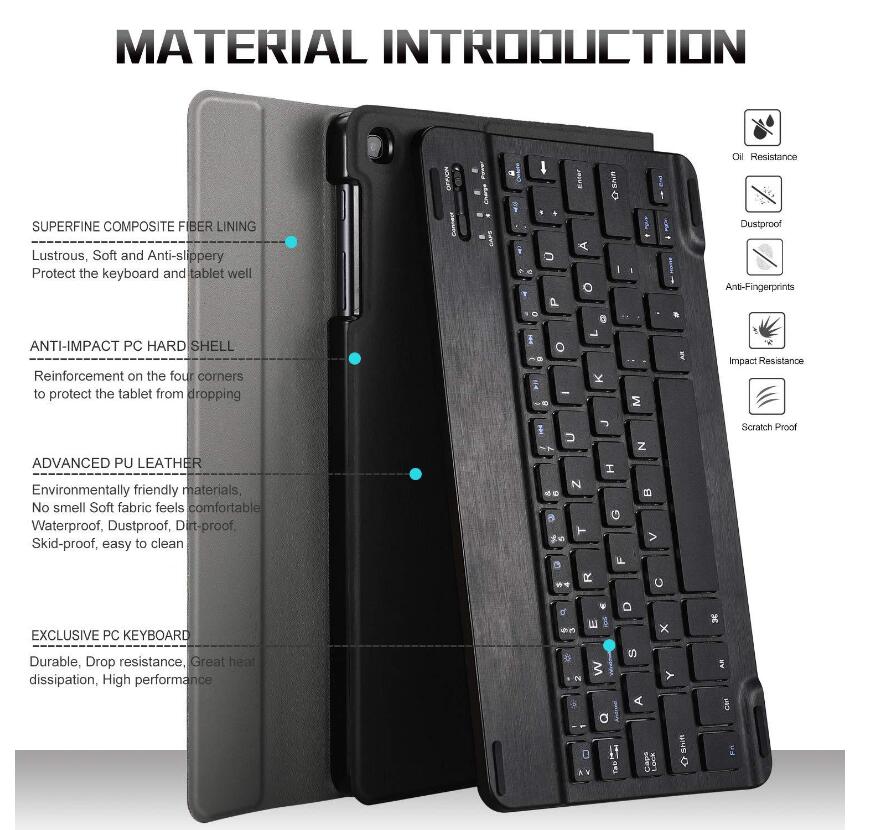 Voltage Slim Keyboard Samsung Galaxy Tab A 8.0 with S-Pen (2019) Case