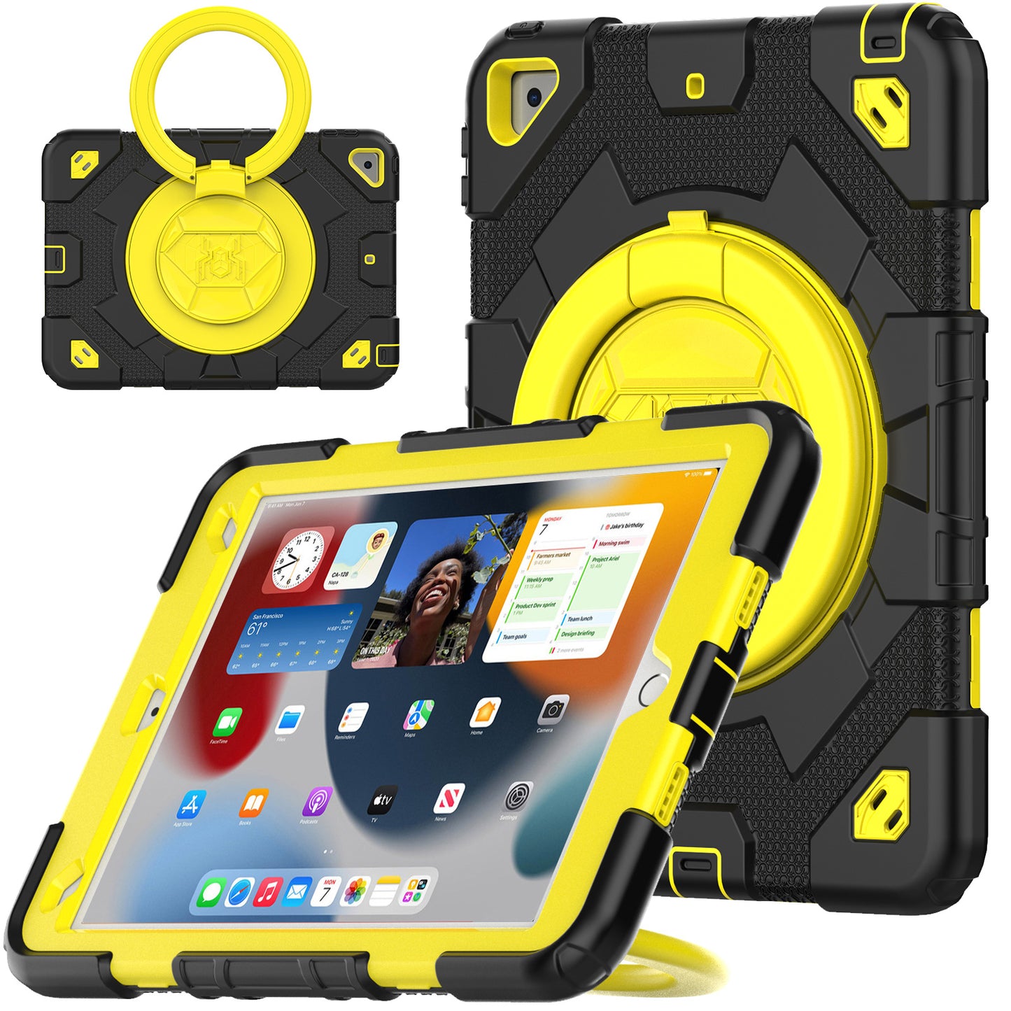 Spider-man Rotating Hand Handle Apple iPad 9 Case Ultimate Protection