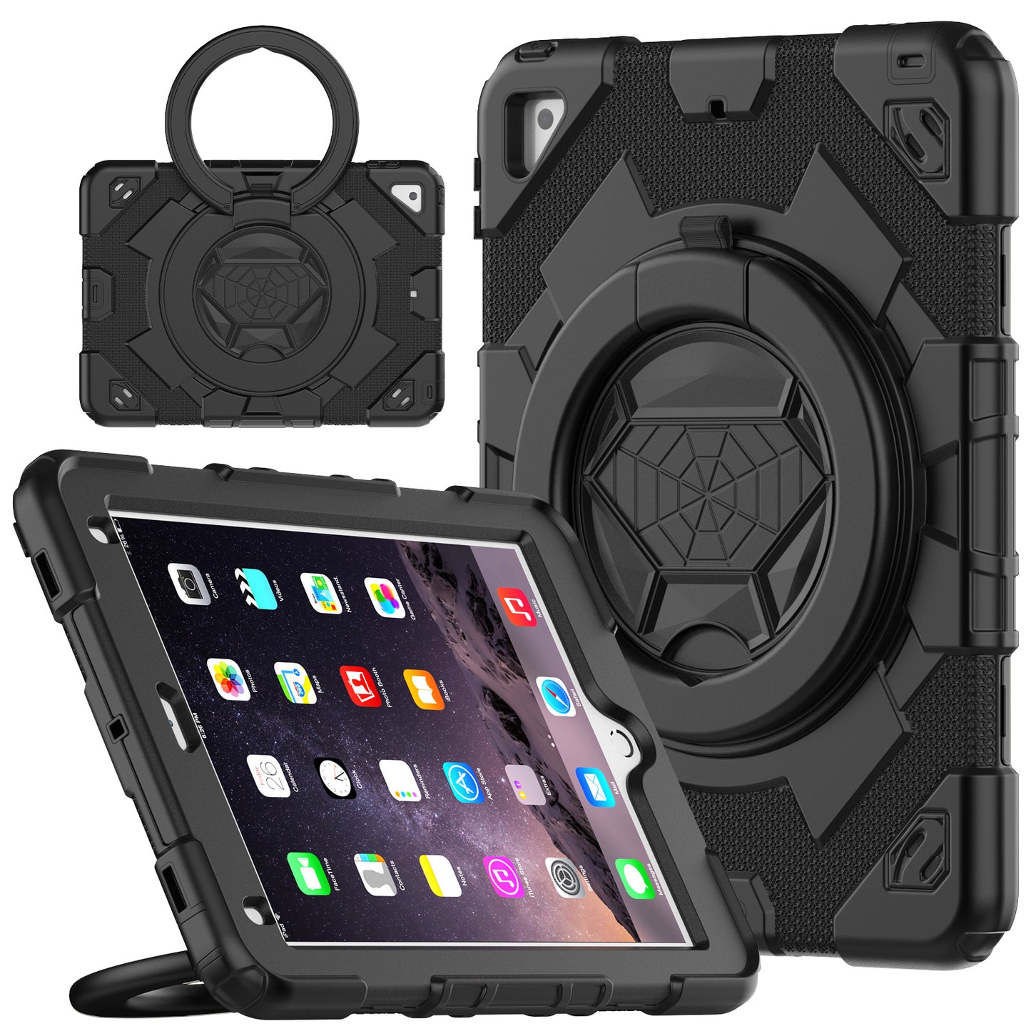 Spider-man Rotating Hand Handle Apple iPad 6 Case Ultimate Protection