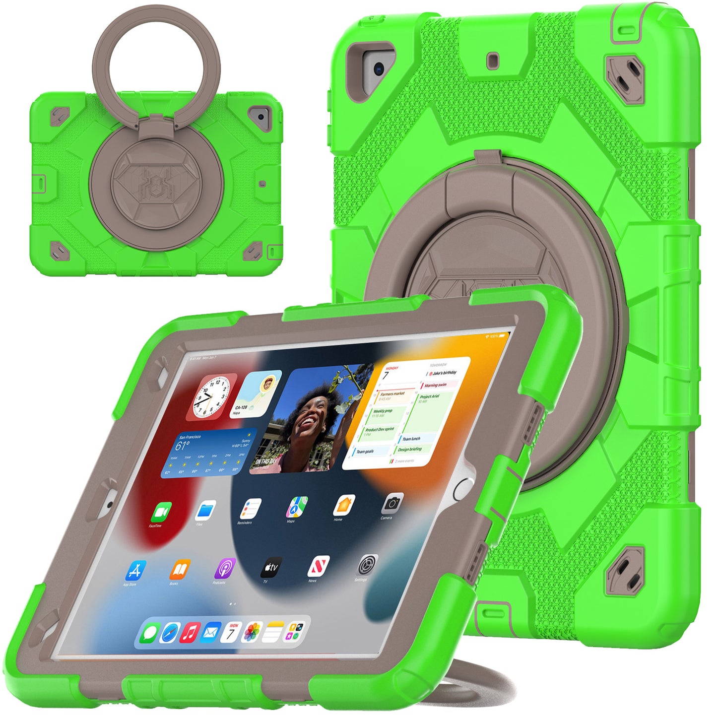 Spider-man Rotating Hand Handle Apple iPad 8 Case Ultimate Protection