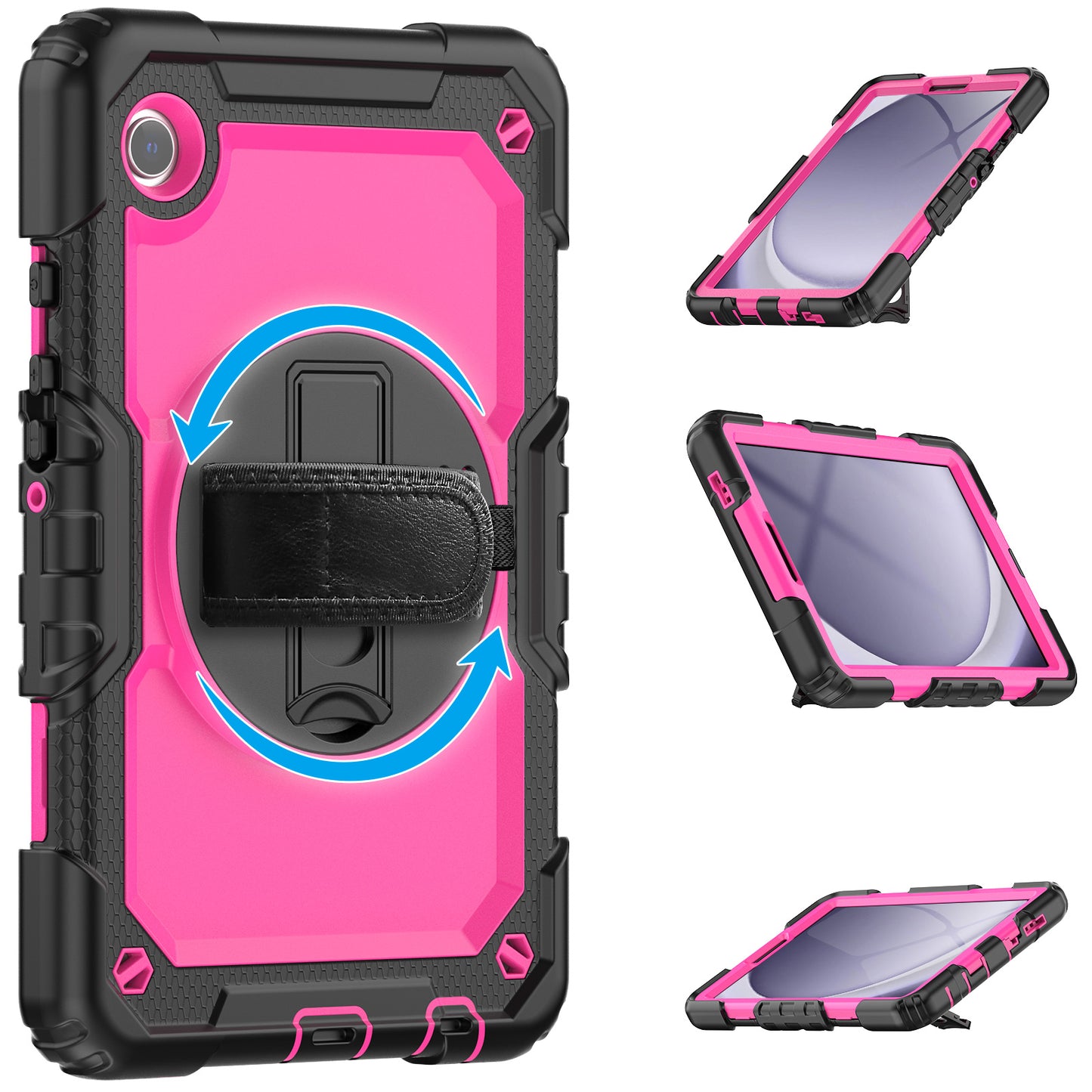 Tough Strap Built-in Screen Protector Galaxy Tab A9 Case Multi-functional