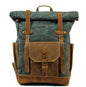 Men's Canvas Backpack Laptop Bag Waterproof Large Capacity Retro Travel Wear-resistant Batik