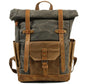 Men's Canvas Backpack Laptop Bag Waterproof Large Capacity Retro Travel Wear-resistant Batik