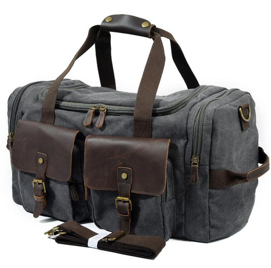 Men's Canvas Duffel Bag Laptop Bag Large Capacity Travel Casual Wear-resistant