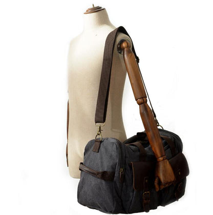 Men's Canvas Duffel Bag Laptop Bag Large Capacity Travel Casual Wear-resistant