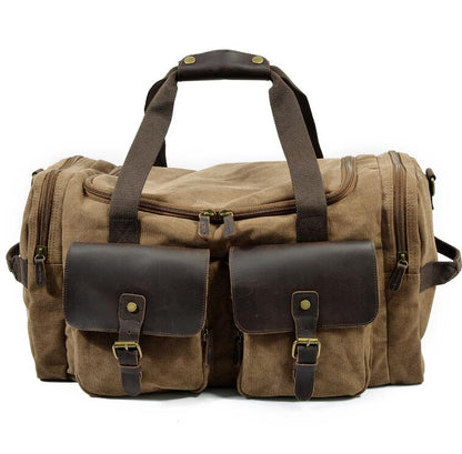 Men's Canvas Duffel Bag Laptop Bag Large Capacity Travel Casual Wear-resistant