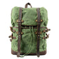 Men's Canvas Backpack Laptop Bag Casual Double Waterproof Outdoor Travel Student