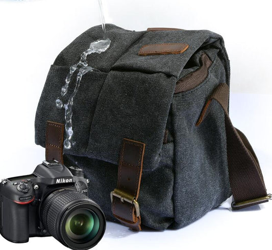 Men's Canvas Camera Bag Retro Photography Waterproof Micro SLR Moisture-proof