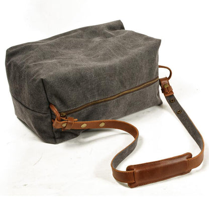 Men's Canvas Duffel Bag Laptop Bag Leisure Literary Retro Diagonal Span Traveling