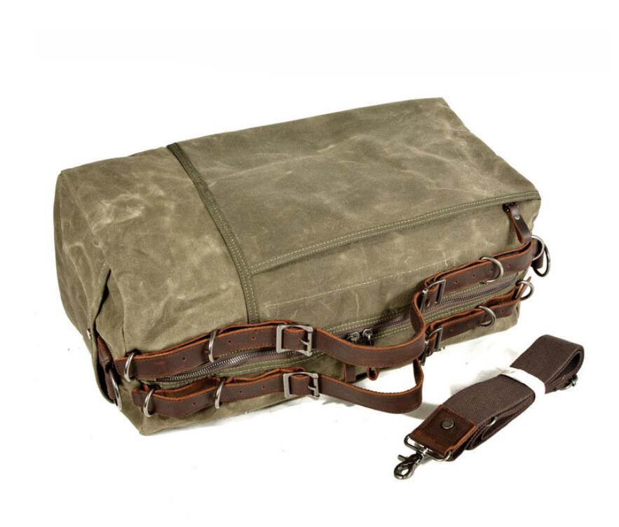 Men's Canvas Duffel Bag Laptop Bag Military Thick Solid Craft Outdoor Sports Traveling