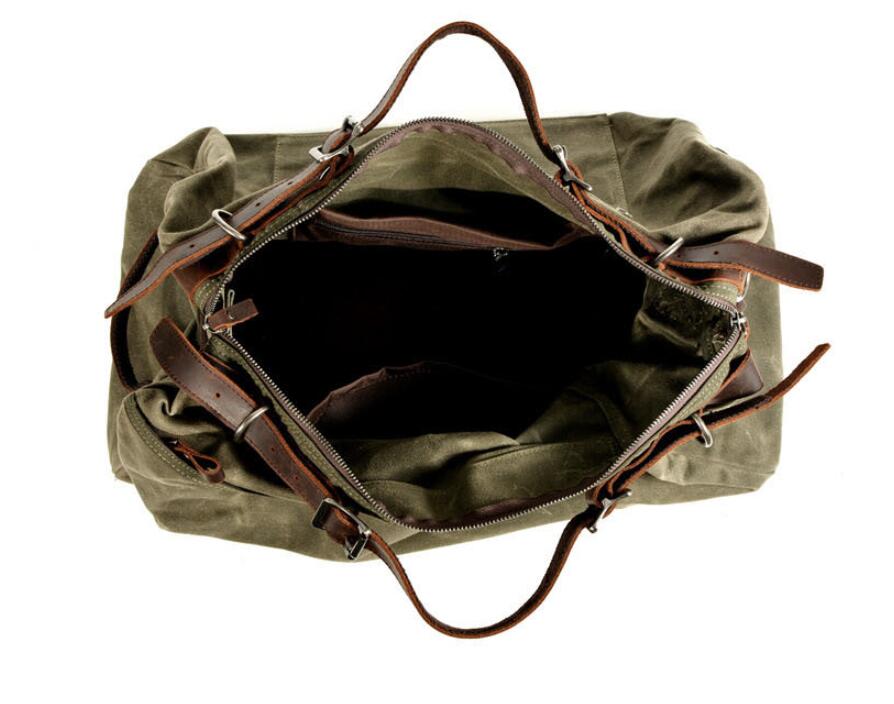 Men's Canvas Duffel Bag Laptop Bag Military Thick Solid Craft Outdoor Sports Traveling