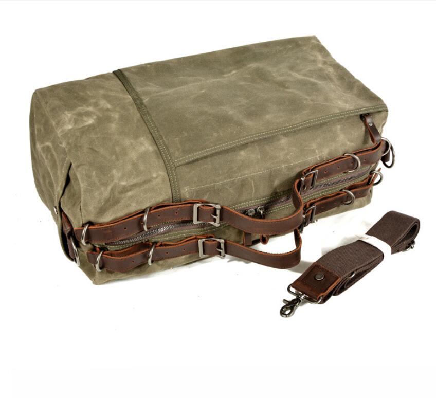 Men's Canvas Duffel Bag Laptop Bag Military Thick Solid Craft Outdoor Sports Traveling