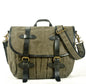 Men's Canvas Messenger Bag Tablet Retro Locomotive Large Capacity Commuting