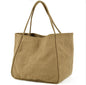 Women's Shopping Tote Laptop Bag Coarse Hemp Cotton Linen Large Capacity Simple Portable