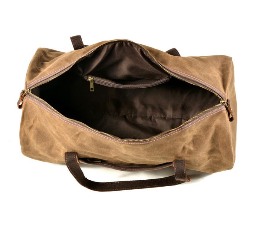 Men's Canvas Duffel Bag Laptop Bag Retro Foldable Large Capacity Fitness Leisure Outdoor