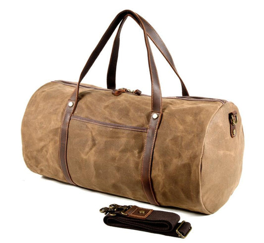 Men's Canvas Duffel Bag Laptop Bag Retro Foldable Large Capacity Fitness Leisure Outdoor