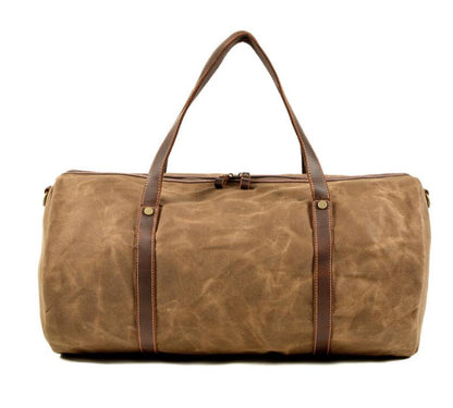 Men's Canvas Duffel Bag Laptop Bag Retro Foldable Large Capacity Fitness Leisure Outdoor