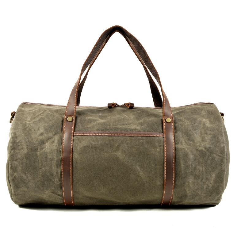 Men's Canvas Duffel Bag Laptop Bag Retro Foldable Large Capacity Fitness Leisure Outdoor