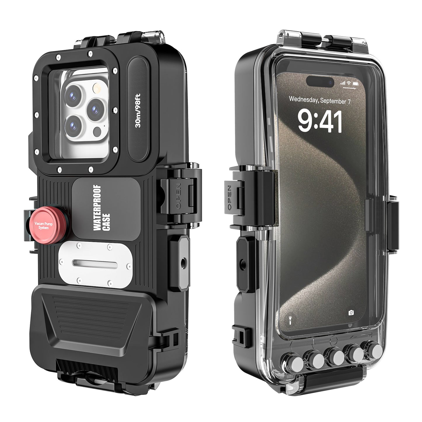 Ultramarine Technology 99FT Waterproof Phone Case | Air Inflation HD & Military Protection 