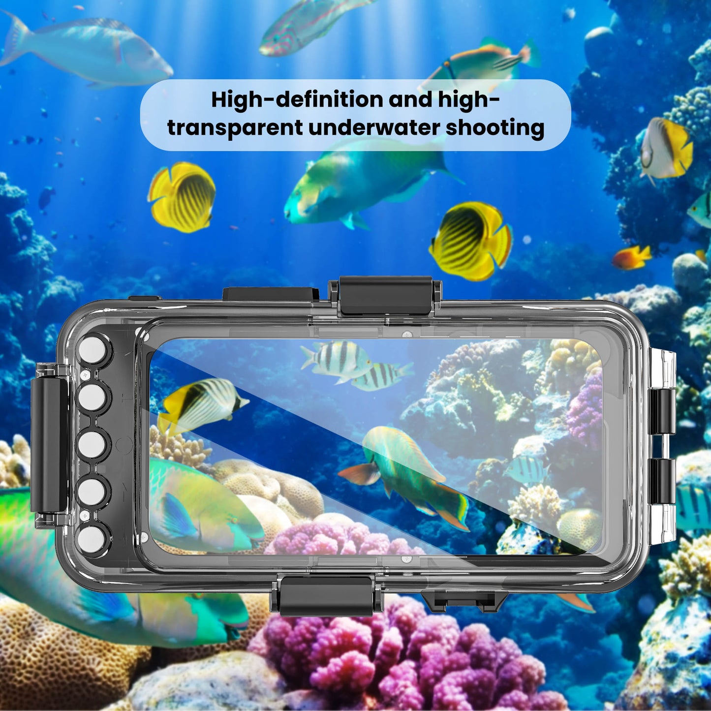 Ultramarine Technology 99FT Waterproof Phone Case | Air Inflation HD & Military Protection 