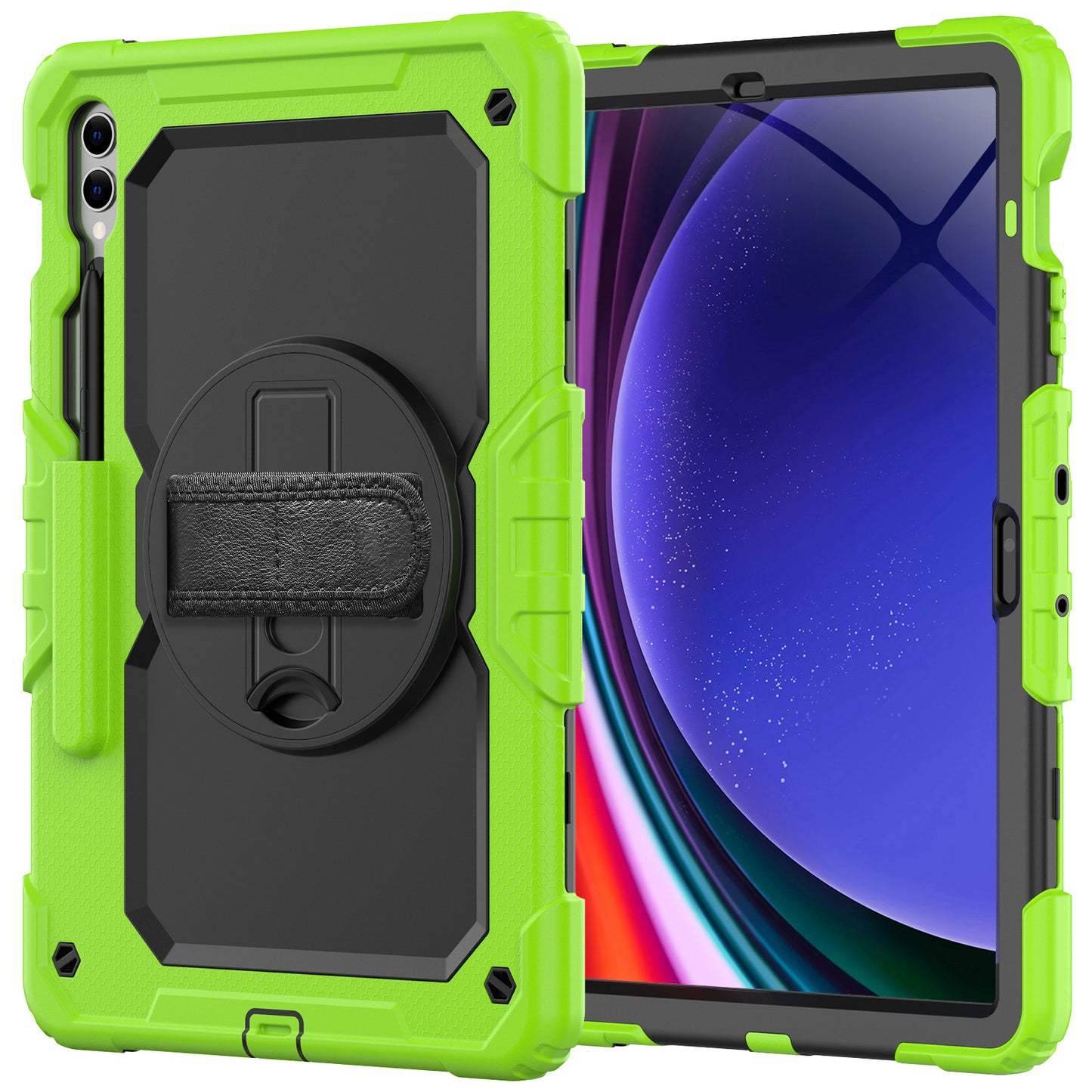 Tough Strap Built-in Screen Protector Galaxy Tab S9 FE Case Multi-functional