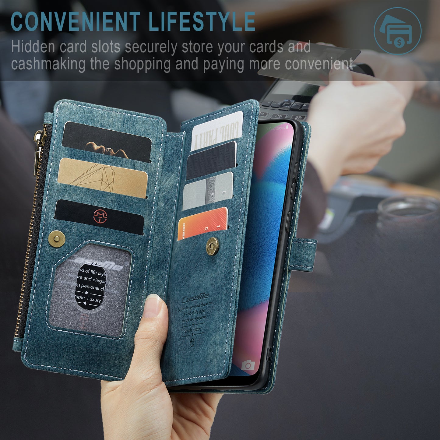 Multi-card Hand Strap Samsung Galaxy A30s Case Double Fold Stand